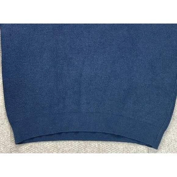 L.L. Bean Vintage Men's Blue 1/4 Button Up‎ Fisherman Sweater Size XL